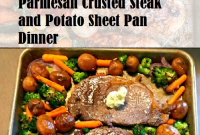 Parmesan Crusted Steak and Potato Sheet Pan Dinner